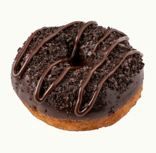 A decadent chocolate donut